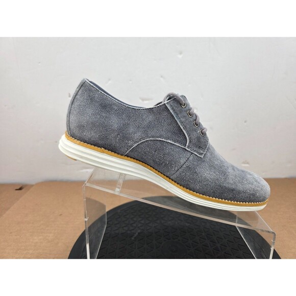 Cole Haan OriginalGrand Gray Suede Plain Toe Oxford Mens 8.5M C29677 Shoe main image 6